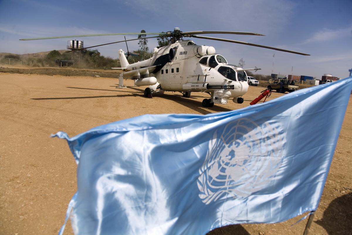 El helicóptero de la UNAMID