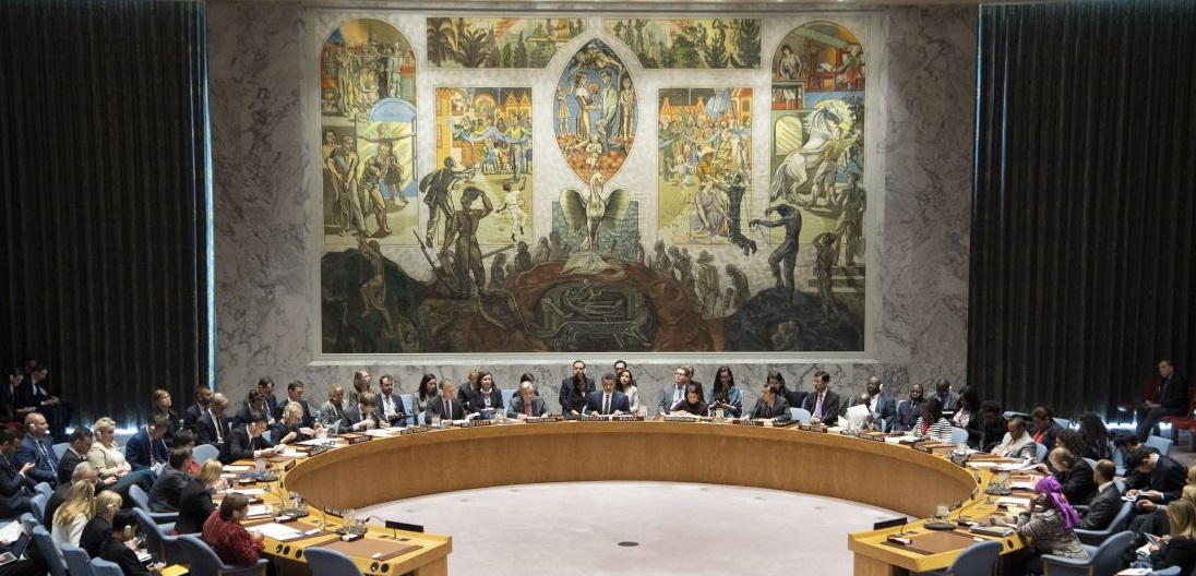 Wide view of the Security Council meeting on women and peace and security