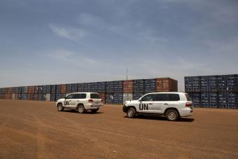 The UN vehicles