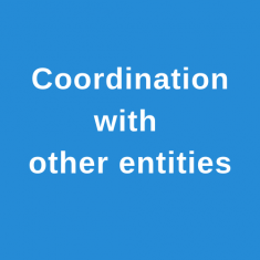 Coordination with entities